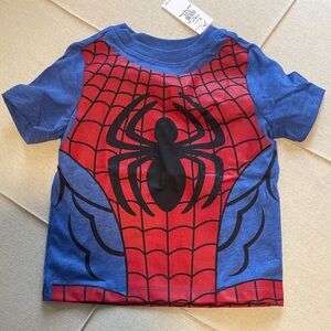 Old Navy Red and Blue Superhero Spider Costume Tee 12-18 months